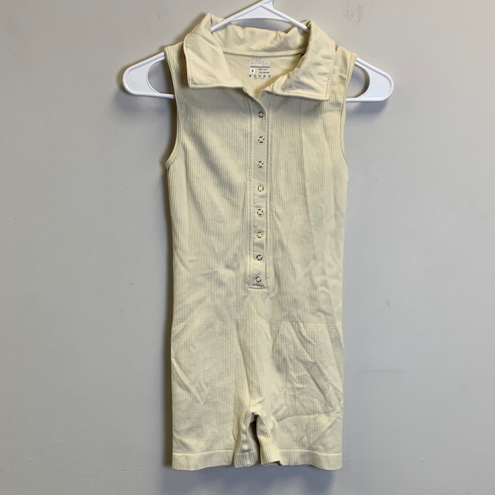 Cream Sleeveless Jumpsuit